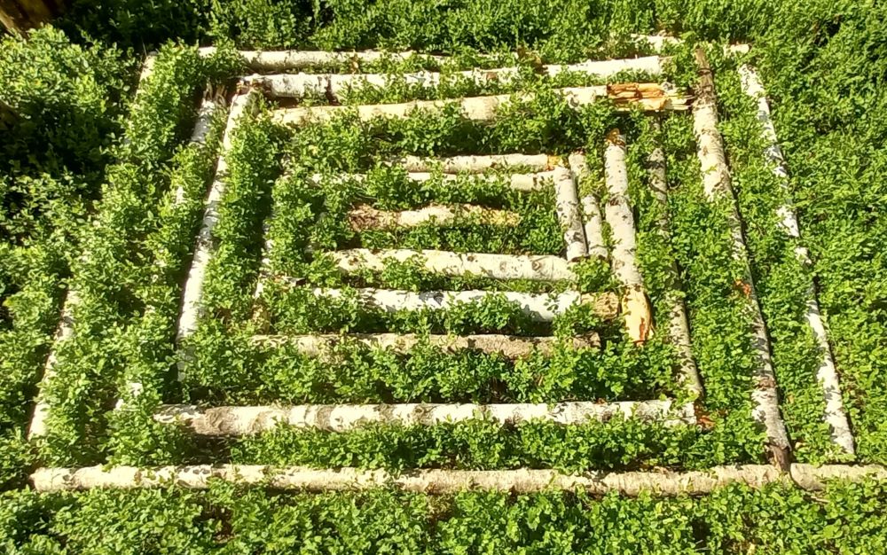Landart aus Stöcken