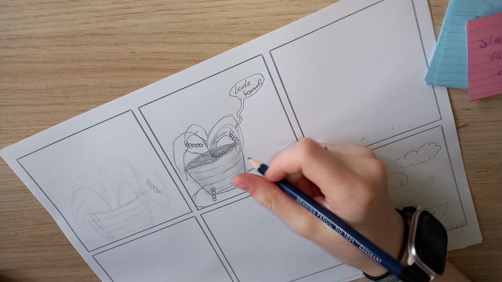 Schülerarbeit im Rahmen des Comicworkshops