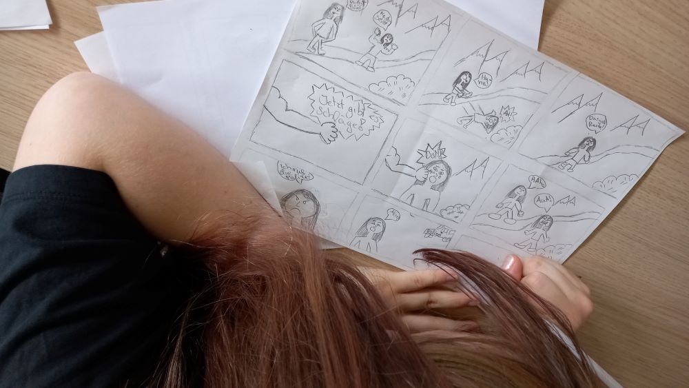 Schülerarbeit im Rahmen des Comicworkshops