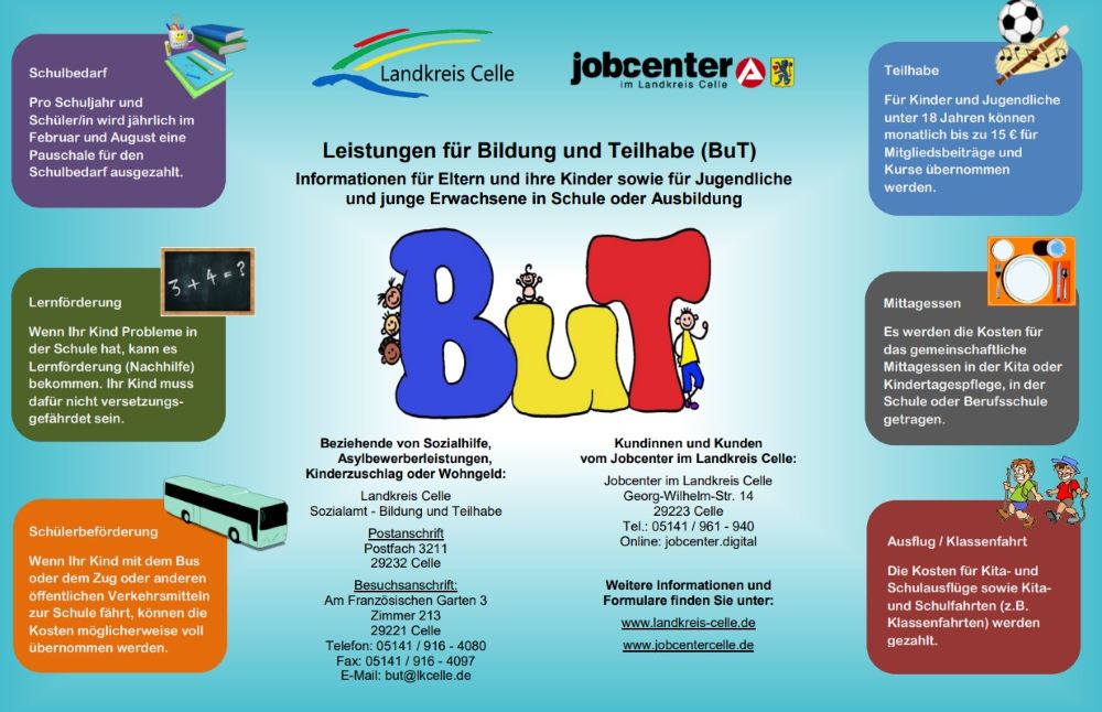 Übersicht der Leistungen für Bildung und Teilhabe (BuT)