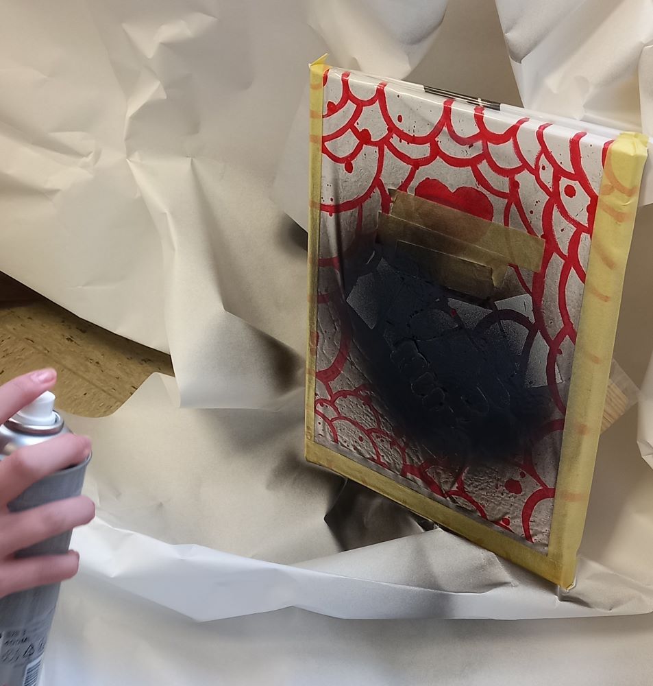 Kunstprojekt im Banksy-Stil im Rahmen des Tschechienaustauschs