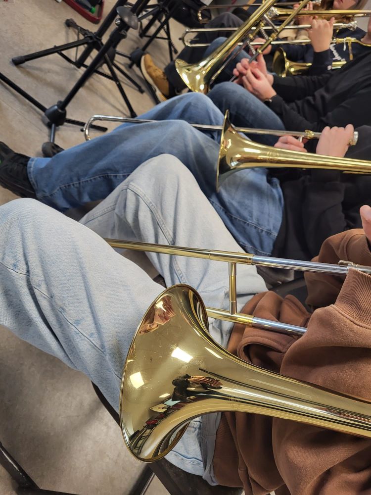 Die Bläser auf den Adventsbasar