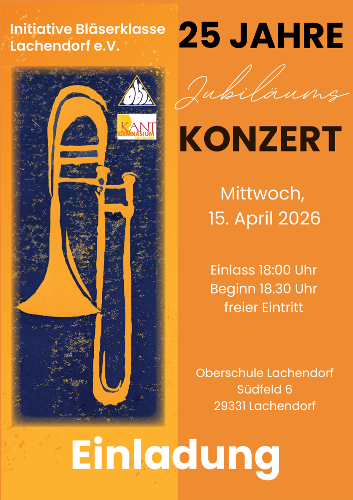 Einladung zum 25 jährigen Jubiläumskonzert