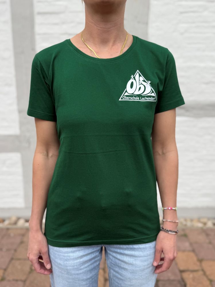 T-Shirt in Dunkelgrün mit weißem Logo