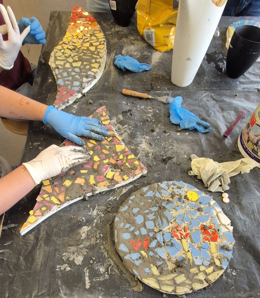 Entstehungsprozess eines Mosaiks