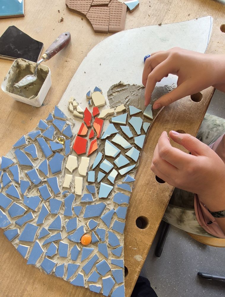 Entstehungsprozess eines Mosaiks
