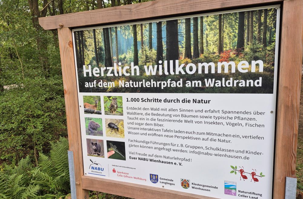 Infotafel des Naturlehrpfads